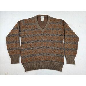 Vintage Neiman Marcus Long Sleeved V-Neck Wool Blend Sweater S‎ Made in Italy